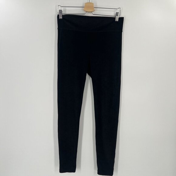 JAMES PERSE 4 (XL) Black Velvet Stretch Leggings Ankle Pant WKVT1830 Tailored - Picture 1 of 9